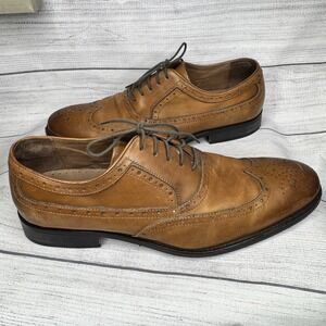 Johnston & Murphy Tyndall Flex System Wing Tip Oxford Brown Mens 10.5M 20-3152